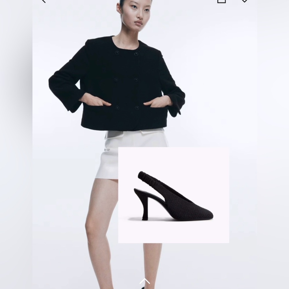 H&M Classic Black Slingback Heels
